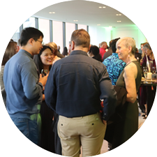 People talking and enjoying their time at a CAP fundraiser