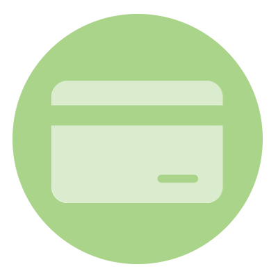 green credit card icon