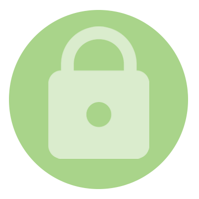 green lock icon